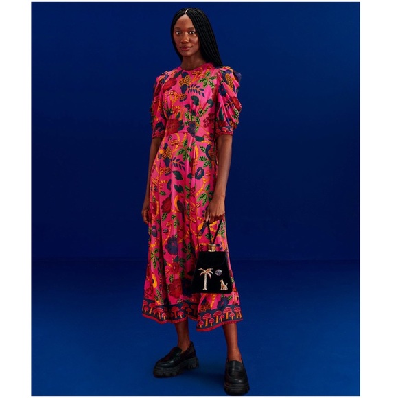 FARM RIO Sweet Forest Midi Dress - Pink - Picture 1 of 9
